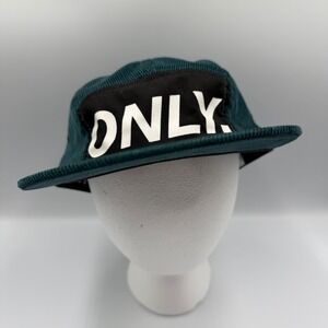 Only NY 5 Panel Corduroy Hat Teal Green Adjustable Strapback Made in USA Cap NEW